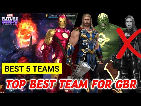 Top Best 5 Team For GBR | GBR Dormammu | Marvel Future Fight - MFF HINDI INDIA