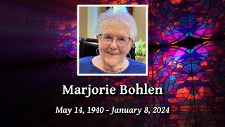 Memorial Service for Marjorie Bohlen