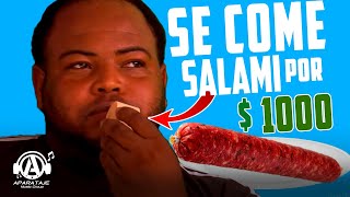 HOMBRE SE COME SALAMI Y MEDIO POR 1,000 PESOS (TOPO POINT EN EL BARRIO)