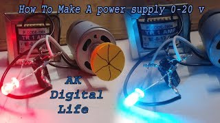 How to Make 0-20 VOLT Power supply