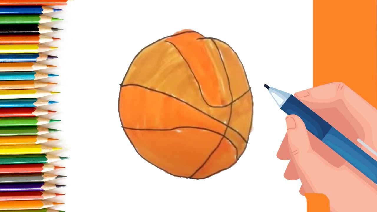 How to Draw easy Basketball step by step for Kids   #shorts