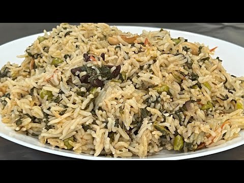 Spinach Rice - Palak Rice - How To Make Palak Rice - Easy & Healthy Lunch Box Recipe - Rice Recipes