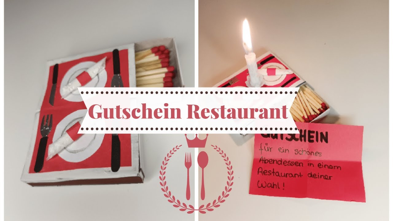 Geschenk-Gutschein Miniatur Restaurant Tisch | DIY Geschenkidee | Geburtstag | Ronja Ready DIY