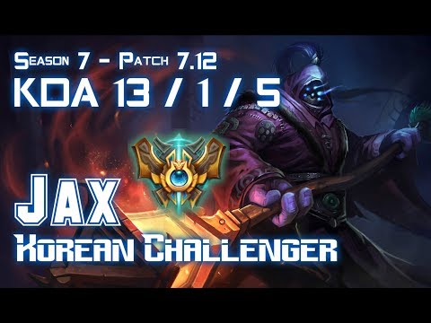 JAX KOREAN CHALLENGER vs GALIO Top - Patch 7.12 KR Ranked
