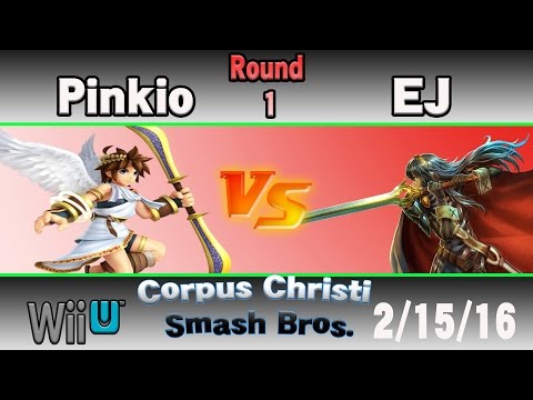 Smash 4 Weekly 2/14/16 Round 1 Pinkio (Pit) Vs EJ (Lucina)