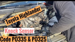 2001-2007 Toyota Highlander 3.3L V6  Knock Sensors  Replacement Code PO335-PO325