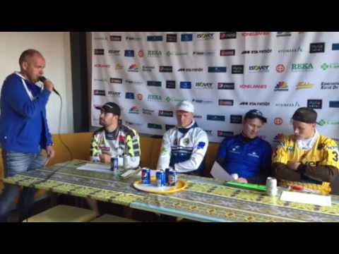 Ottelun jälkeinen lehdistötilaisuus Hyvinkään Tahko-Oulun Lippo  7.7.2017