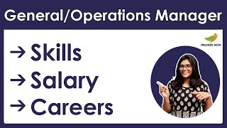 How to become a General / Operations Manager | Salary | Skills | Career in India