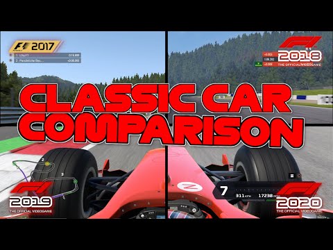 Classic Car Comparison - F1 2017 vs F1 2018 vs F1 2019 vs F1 2020