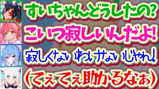 【miComet🦊🪧】ホロメン4人+姉街で行った旅行帰りの車内で『てぇてぇするmiComet』を見て、心の中で助かってしまうフブさんw【ホロライブ切り抜き/白上フブキ/さくらみこ/星街すいせい】