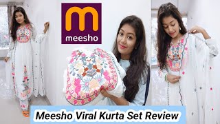 Meesho Trending Kurta Set Review & Try On | Beautiful Pakistani Viral Outfit| Krrish Sarkar