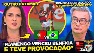 TV PORTUGUESA EM CHOQUE COM O FLAMENGO 2x1 BENFICA E PROVOCAÇÃO IGUAL DO VINI JR