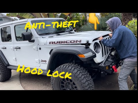 JL Wrangler and JT Gladiator Anti Theft Hood Lock.