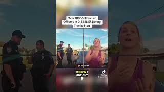 she got pulled over and cops realize she had 100 violations Her response was insane ￼