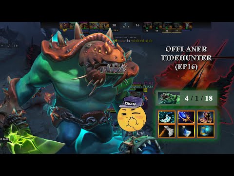 Offlaner Tidehunter | Dota 2 7.30e gameplay | Admin training (EP16)