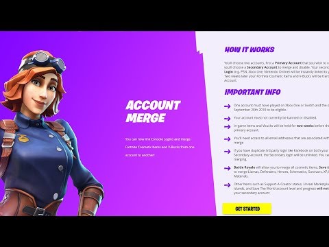 How to merge your Fortnite account! Video