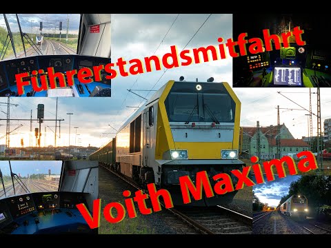 4k Führerstandsmitfahrt Voith Maxima Gutenfürst - Hof - Marktleuthen