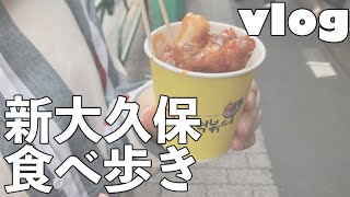 【vlog】おでかけ準備/新大久保コリアンタウン【食べ歩き】
