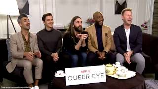 QUEER EYE Netflix interviews - Jonathan van Ness, Tan France, Karamo Brown, Bobby Berk, Porowski