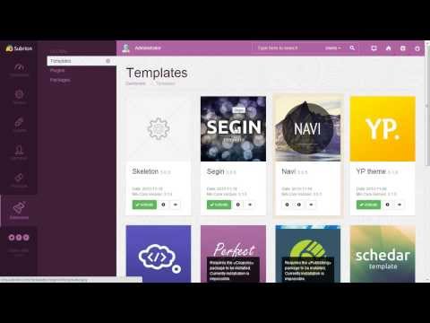 Subrion CMS 3: How to install/activate templates