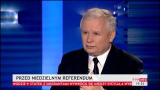 Jarosław Kaczyński: załóżmy się o butelkę dobrego szampana (Dziś wieczorem TVP Info, 11.10.2013)