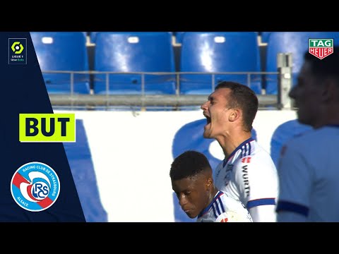 But Ludovic AJORQUE (45' RC STRASBOURG ALSACE) MONTPELLIER HÉRAULT SC-RC STRASBOURG ALSACE 4-3 20/21