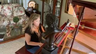 Teri playing the piano to Anthony Burger's I've Just Seen Jesus