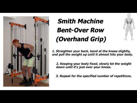 VIMEXCITER | Double Your Gains: Master the Smith Machine Bent Over Row (Overhand & Underhand Grip)