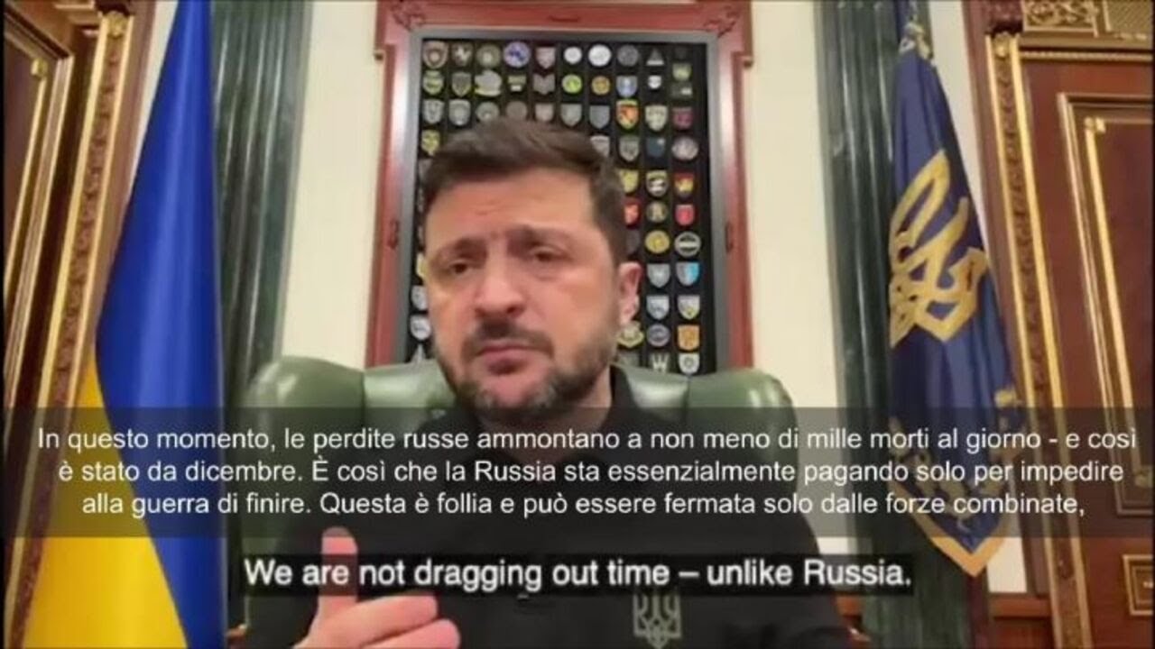 Guerra Ucraina, Zelensky: Russia perde almeno mille uomini al giorno