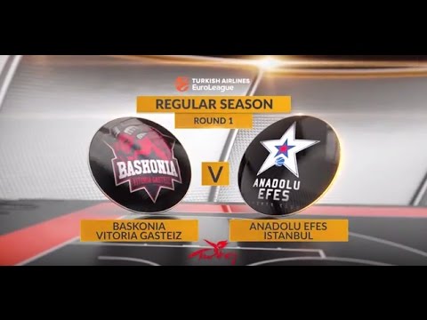 EuroLeague Highlights RS Round 1: Baskonia Vitoria Gasteiz 85-84 Anadolu Efes Istanbul