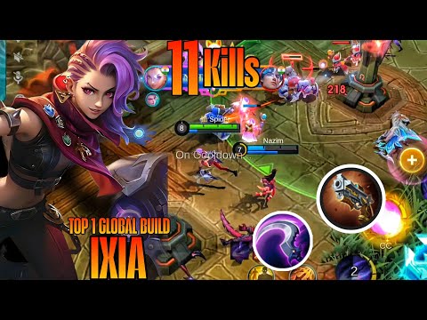 11 Kills !! Ixia Brawl Late Game Monster!! - Build Top 1 Global Ixia - Mlbb