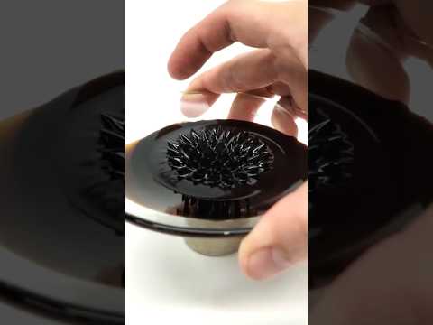 image-Why does ferrofluid make spikes?