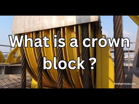 Part of a video titled What is a crown block on a drilling rig? - YouTube