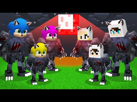 ENES VE BEBEK SONİC AİLESİ KURT ADAMA DÖNÜŞÜYOR 😱 Minecraft
