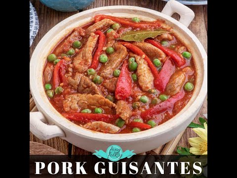 Pork Guisantes Recipe | Filipino Tomato Stew with Peas & Bell Peppers