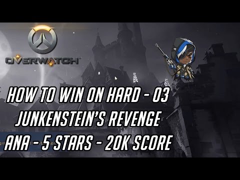 Overwatch - Junkenstein's Revenge - How to WIN on Hard - Ana - 5 Stars!