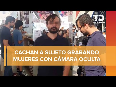 Exhiben a acosador que grababa a mujeres con cámara oculta en la Feria de Puebla