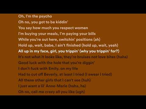 Anne Marie x Aitch - PSYCHO (Lyrics | Lirik | Karaoke)