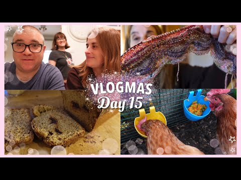 ⭐ Baking, knitting & family home for Christmas | Vlogmas 15