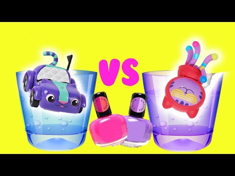 Gabby's Dollhouse DIY Color Changing Nail Polish Custom with Carlita and DJ! Crafts for Kids