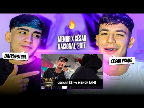 APOLLO E MENOR REAGEM A César [ES] vs Menor [AM] (4ª de Final) - DUELO DE MCS NACIONAL 2017