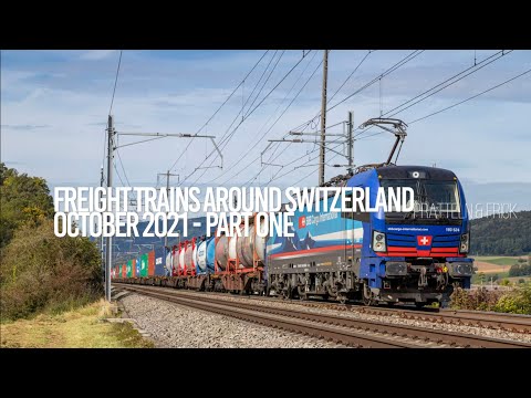4K Freight trains / Zugverkehr around Pratteln & Frick (Switzerland) Part 1 - October 2021