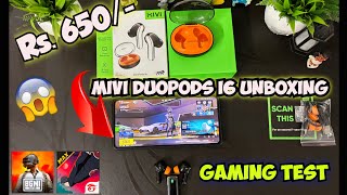 Mivi Duopods i6 Earbuds Gaming test 🔥 | MIVI Earbuds I6 Unboxing & Review 