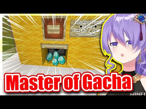 holoyume - VTuber ENG Subs ホロ夢 - Moona Gets Diamonds In Every Single Gacha Pull - Summer Festival Minecraft 【ENG Sub Hololive】