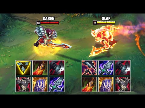 GAREN vs OLAF S11 FULL BUILD FIGHTS & Best Pentakills!