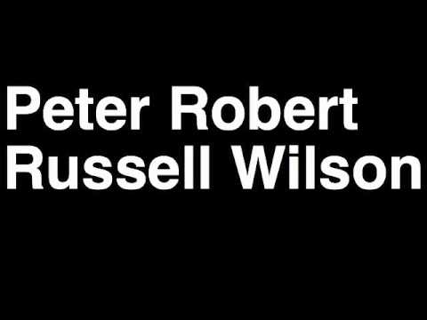 How to Pronounce Peter Robert Russell Wilson UK Gold Medal Double Trap London 2012 Olympics Video