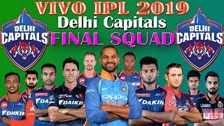 VIVO IPL 2019 Delhi Capitals Final Players List | Delhi Capitals Full Squad 2019