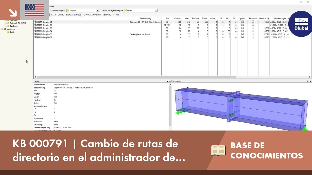 KB 000791 | Cambio de rutas de directorio en el administrador de proyectos