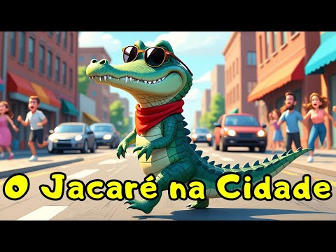 O JACARÉ NA CIDADE 🐊🏙️| História Infantil Divertida | #historiainfantil #animaisselvagens #aventura