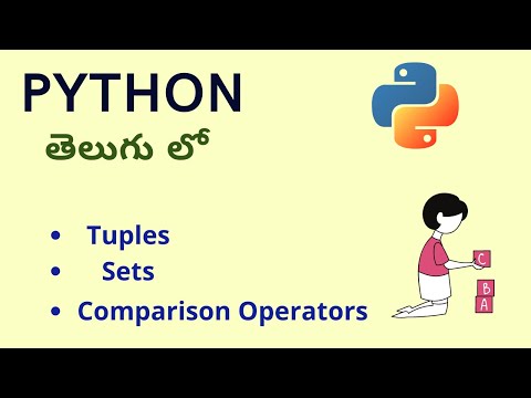 06 Tuples Set Comparison Operator Python Coding In Telugu Python Tutorial For Beginners